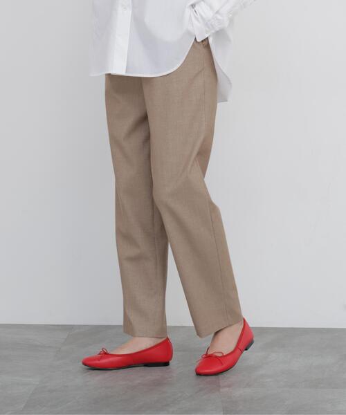 human woman(ヒューマンウーマン)の「◆【名品 / マルチサイズ / ストレッチ / ウォッシャブル】ピケスエードスリムストレートパンツ(その他パンツ・レディース・グレー系その他/ベージュ系その他・LARGE/SMALL/MEDIUM)」の18枚目の写真