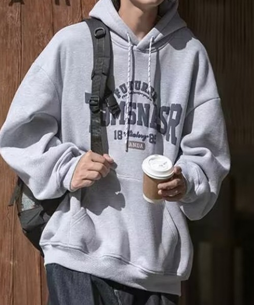 KELVIN（ケルヴァン）の「College Logo Hoodie カレッジロゴフーディー（パーカー・メンズ・ライトグレー/ネイビー・MEDIUM/LARGE）」の3枚目の写真