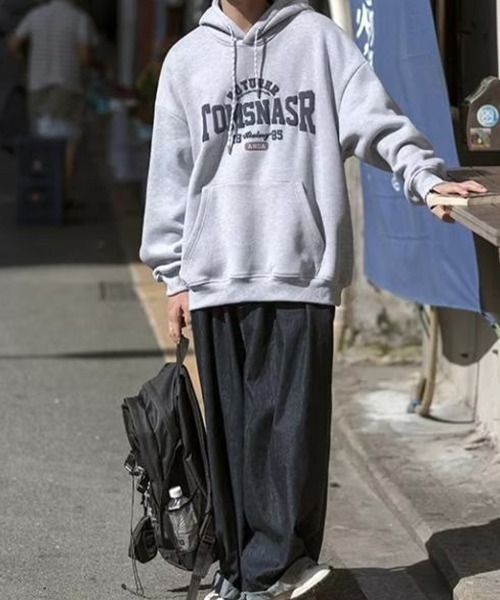 KELVIN（ケルヴァン）の「College Logo Hoodie カレッジロゴフーディー（パーカー・メンズ・ライトグレー/ネイビー・MEDIUM/LARGE）」の4枚目の写真