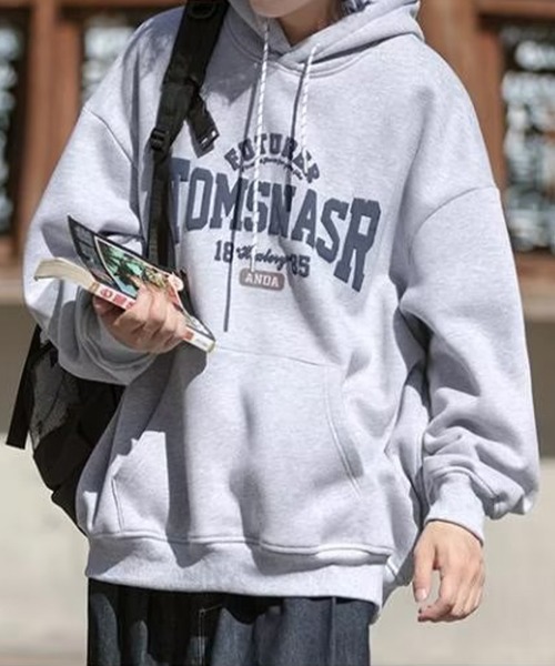 KELVIN（ケルヴァン）の「College Logo Hoodie カレッジロゴフーディー（パーカー・メンズ・ライトグレー/ネイビー・MEDIUM/LARGE）」の5枚目の写真