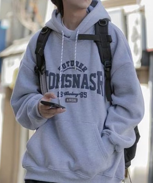 KELVIN（ケルヴァン）の「College Logo Hoodie カレッジロゴフーディー（パーカー・メンズ・ライトグレー/ネイビー・MEDIUM/LARGE）」の7枚目の写真