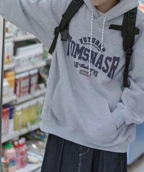KELVIN（ケルヴァン）の「College Logo Hoodie カレッジロゴフーディー（パーカー・メンズ・ライトグレー/ネイビー・MEDIUM/LARGE）」の8枚目の写真