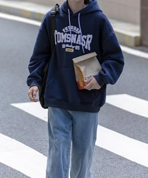 KELVIN（ケルヴァン）の「College Logo Hoodie カレッジロゴフーディー（パーカー・メンズ・ライトグレー/ネイビー・MEDIUM/LARGE）」の16枚目の写真
