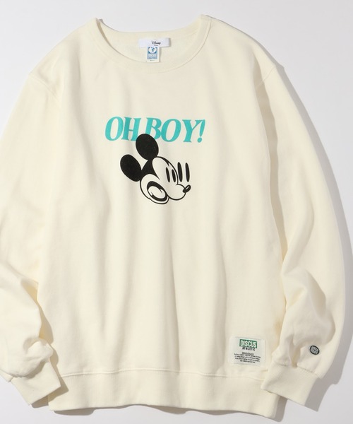 Disney(ディズニー)の「【DISCUS/ディスカス】×【Disney/ディズニー】ミッキーマウス アートワークデザイン ヴィンテージライク 裏毛スウェット(スウェット・レディース・ブラック系1/ブラック系2/ブラック系3/ブラック系4/ホワイト系1/ホワイト系2/ホワイト系3/ホワイト系4・M/L)」の4枚目の写真