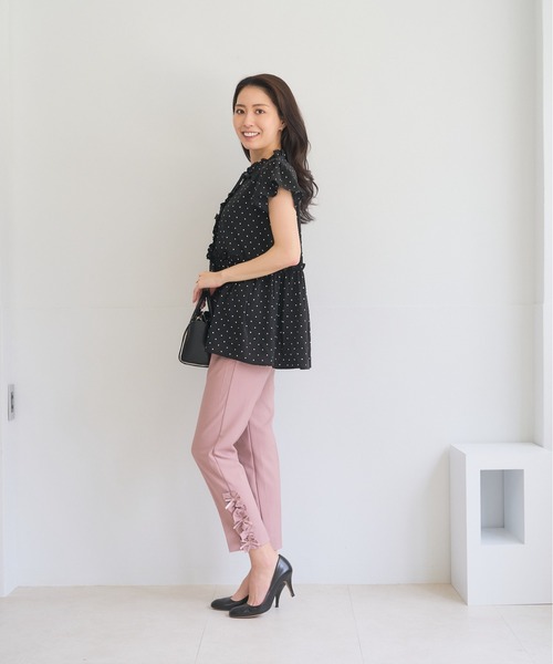 Neige（ネージュ）の「フレンチドットリボンペプラムブラウス（シャツ/ブラウス・レディース・アイボリー/ブラック・ONE SIZE）」の3枚目の写真