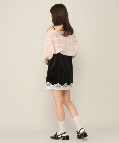 Heather(ヘザー)の「レースベロアキャミミニワンピース 1063892(ワンピース・レディース・ブラック/アイボリー/ブラック系その他・FREE)」の13枚目の写真
