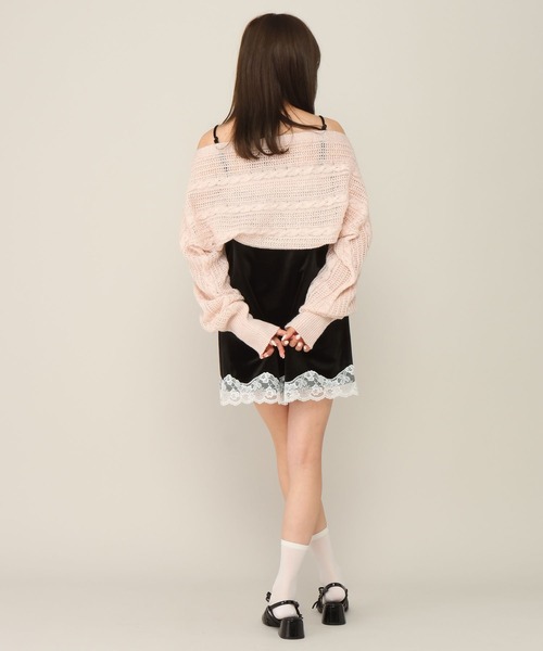 Heather(ヘザー)の「レースベロアキャミミニワンピース 1063892(ワンピース・レディース・ブラック/アイボリー/ブラック系その他・FREE)」の14枚目の写真