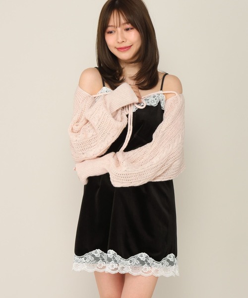 Heather(ヘザー)の「レースベロアキャミミニワンピース 1063892(ワンピース・レディース・ブラック/アイボリー/ブラック系その他・FREE)」の16枚目の写真