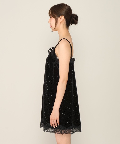 Heather(ヘザー)の「レースベロアキャミミニワンピース 1063892(ワンピース・レディース・ブラック/アイボリー/ブラック系その他・FREE)」の21枚目の写真