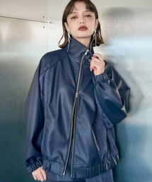 HARE（ハレ）の「ジャガードキリカエレザーブルゾン(HARE)（ブルゾン）」
