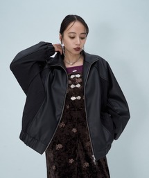HARE（ハレ）の「ジャガードキリカエレザーブルゾン(HARE)（ブルゾン）」