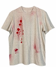 CHUN CHUN NOTES（チュンチュンノーツ）の「【ヴィンテージライク】ローズプリント×スプレー加工オーバーサイズTシャツ（Tシャツ/カットソー）」