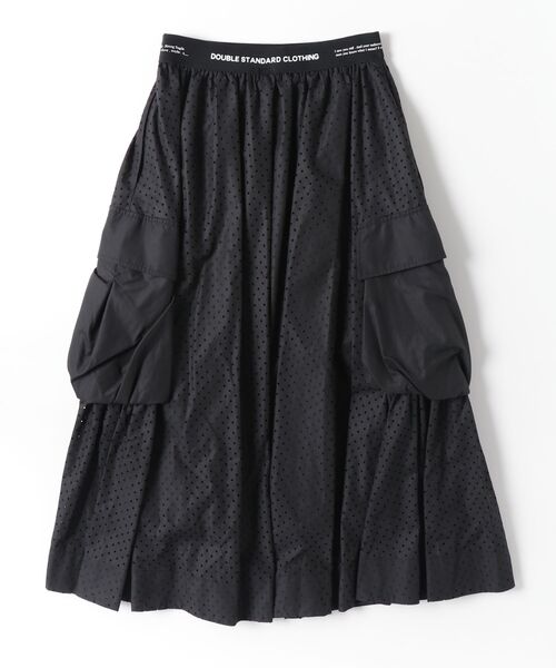 DOUBLE STANDARD CLOTHING(ダブルスタンダードクロージング)の「タイプライター フレアスカート(スカート・レディース・カーキ/ブラック・36/38)」の3枚目の写真