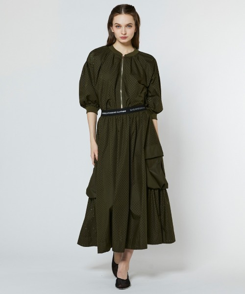 DOUBLE STANDARD CLOTHING(ダブルスタンダードクロージング)の「タイプライター フレアスカート(スカート・レディース・カーキ/ブラック・36/38)」の15枚目の写真