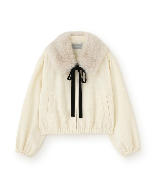 JILL by JILL STUART(ジルバイジルスチュアート)の「<セットアップ対応>ツイードファーティペットブルゾン(ブルゾン・レディース・グレー/ホワイト/ブラック・FREE)」の16枚目の写真