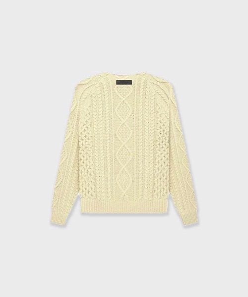 FOG ESSENTIALS(エフオージーエッセンシャルズ)の「FOG ESSENTIALS/ FOG 22FW CABLE KNIT CREW NECK(ニット/セーター・メンズ・ライトイエロー・L)」の1枚目の写真