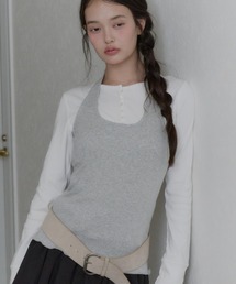 hem mellow holter neck tops / ヘムメロウホルターネックトップス