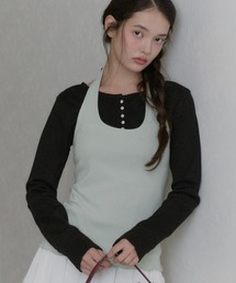 hem mellow holter neck tops / ヘムメロウホルターネックトップス