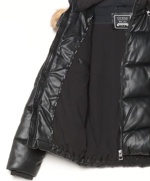 Guess(ゲス)の「PU Leather Puffer 中綿ジャケット(ダウンジャケット/コート・メンズ・ブラック・X-LARGE/LARGE/MEDIUM/SMALL)」の3枚目の写真
