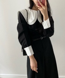 ビッグラペル長袖ブラウス