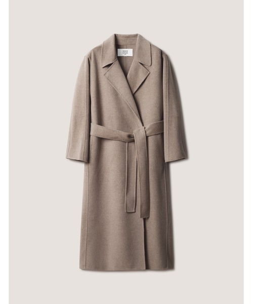 Maison Kitsune(メゾンキツネ)の「DOUBLE-FACE BELTED WOOL COAT(チェスターコート・レディース・ブラウン系その他・S/XS/L/M)」の1枚目の写真