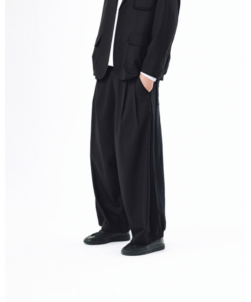 ANGLAN(アングラン)の「Mix Structured Trousers - Black(スラックス・メンズ・その他・ONE SIZE)」の5枚目の写真