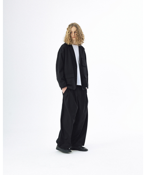 ANGLAN(アングラン)の「Mix Structured Trousers - Black(スラックス・メンズ・その他・ONE SIZE)」の6枚目の写真