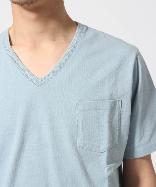 RAGEBLUE(レイジブルー)の「インディゴジャガードTシャツ/714943(Tシャツ/カットソー・メンズ・ブルー/ネイビー/ブルー系その他/ライトブルー/その他/その他1・MEDIUM/LARGE)」の15枚目の写真