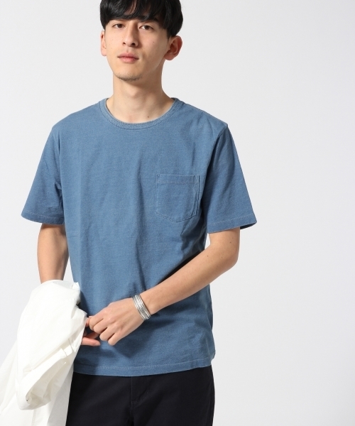 RAGEBLUE(レイジブルー)の「インディゴジャガードTシャツ/714943(Tシャツ/カットソー・メンズ・ブルー/ネイビー/ブルー系その他/ライトブルー/その他/その他1・MEDIUM/LARGE)」の22枚目の写真