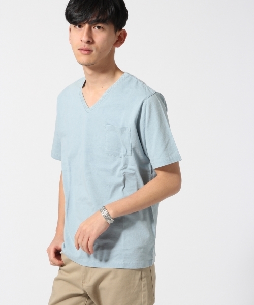 RAGEBLUE(レイジブルー)の「インディゴジャガードTシャツ/714943(Tシャツ/カットソー・メンズ・ブルー/ネイビー/ブルー系その他/ライトブルー/その他/その他1・MEDIUM/LARGE)」の17枚目の写真