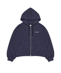 STAPLE オーバーサイズ ジップアップパーカー - ネイビー