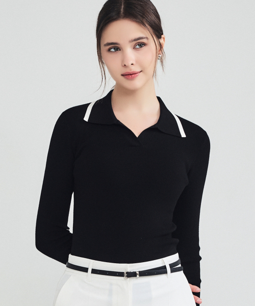 LORDLOAR(ロードロアル)の「ライン配色カラー ニット BLACK(ニット/セーター・レディース・その他・SMALL/MEDIUM/LARGE)」の3枚目の写真