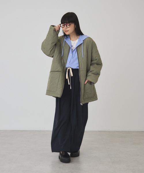 AMERICAN HOLIC(アメリカンホリック)の「【マルチ機能】カットコーデュロイストレートワイド(その他パンツ・レディース・アイボリー/ライトイエロー/グレイッシュベージュ/チャコールグレー・L/M)」の21枚目の写真