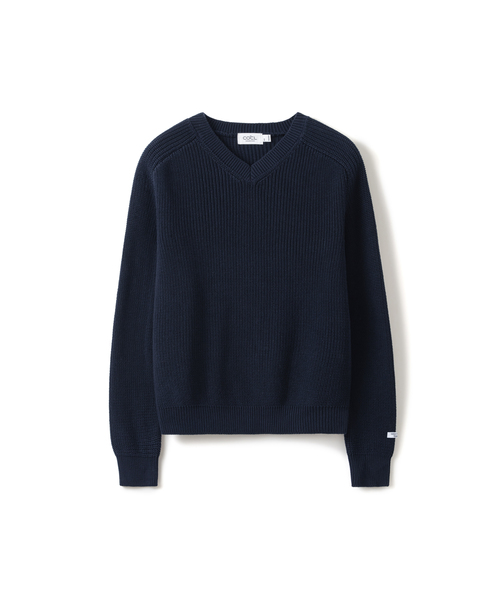 COSTUME O’CLOCK（コスチュームオクロック）の「[GIZA COTTON] WASHABLE HEAVY SADDLE V-NECK KNIT 6 COLOR COOSKT079（ニット/セーター・メンズ・ブラック/グレー/チャコール/ネイビー/ブラウン/オートミール・MEDIUM/LARGE）」の6枚目の写真