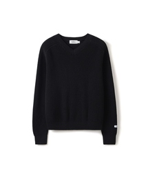 [GIZA COTTON] WASHABLE HEAVY SADDLE V-NECK KNIT 6 COLOR COOSKT079