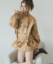 ローベルトダブルトレンチスタンドネックコート
