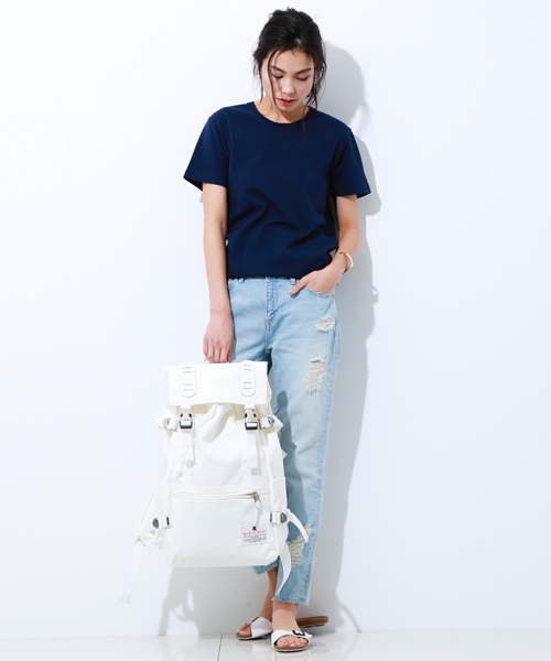 MAKAVELIC（マキャベリック）の「【MAKAVELIC】ダブルベルトデイパック/TRUCKS DOUBLE BELT DAYPACK[MEDIUM]/3104-10103（バックパック/リュック・レディース・ネイビー/ホワイト/ブラック・FREE）」の9枚目の写真