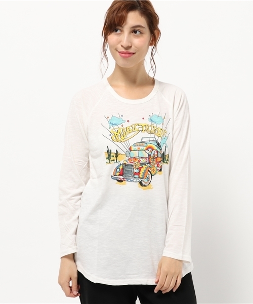 チチカカ（チチカカ）の「サイケバス　ロングＴシャツ　　　　　　　　　　（Tシャツ/カットソー・レディース・ホワイト/マスタード/レッド/グリーン・FREE）」の17枚目の写真