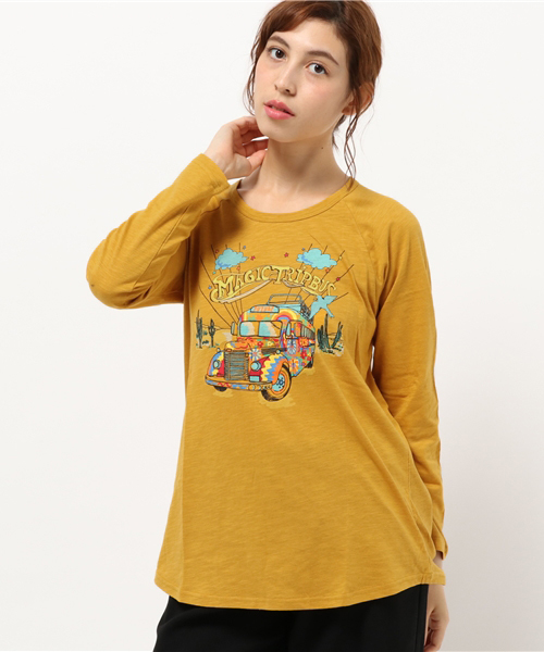 チチカカ（チチカカ）の「サイケバス　ロングＴシャツ　　　　　　　　　　（Tシャツ/カットソー・レディース・ホワイト/マスタード/レッド/グリーン・FREE）」の15枚目の写真