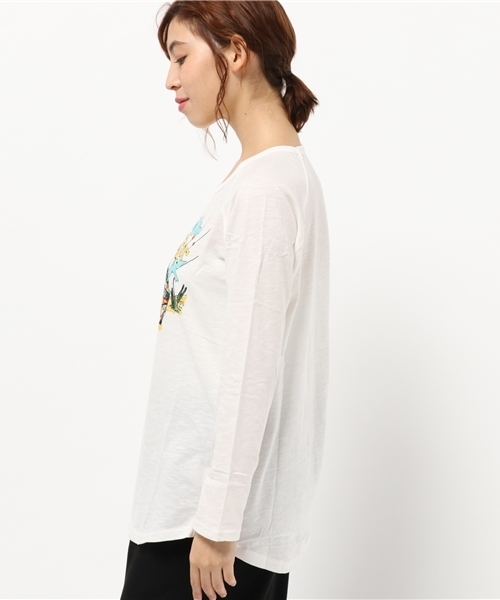 チチカカ（チチカカ）の「サイケバス　ロングＴシャツ　　　　　　　　　　（Tシャツ/カットソー・レディース・ホワイト/マスタード/レッド/グリーン・FREE）」の6枚目の写真