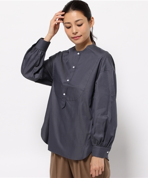 Scye サイ の Scye サイ ノーカラープルオーバーシャツ シャツ ブラウス Wear