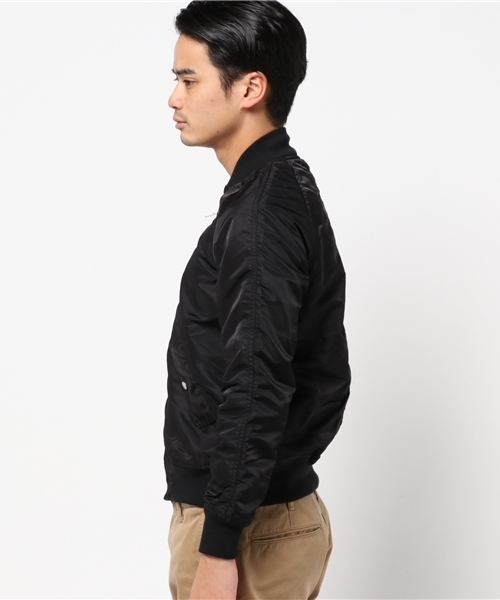 rovtski（ロフトスキー）の「ナイロン MA-1（MA-1・メンズ・ブラック/オリーブ・MEDIUM）」の3枚目の写真