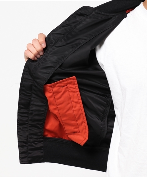 rovtski（ロフトスキー）の「ナイロン MA-1（MA-1・メンズ・ブラック/オリーブ・MEDIUM）」の8枚目の写真