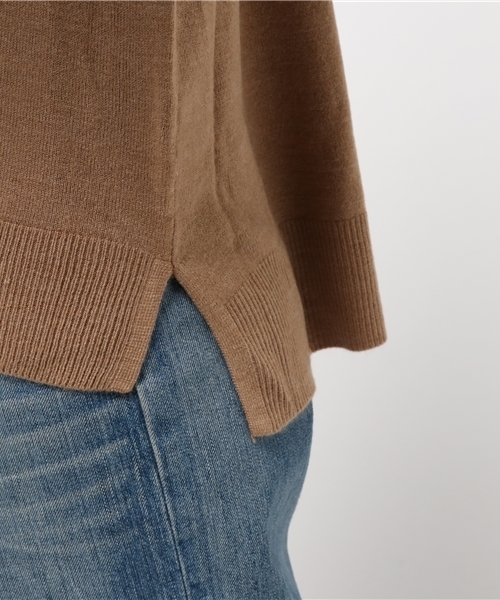 Pierrot（ピエロ）の「リッチカシミアタッチ オーバーサイズ タートルニット（ニット/セーター・レディース・ボルドー/杢グレー/グレイッシュベージュ/キャメル/ネイビー・L/M）」の7枚目の写真