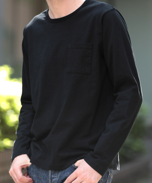 Denime（ドゥニーム）の「【MadeInJapan】BASIC CUTSEW/ベーシックカットソークルーネックポケットロンＴ（Tシャツ/カットソー・メンズ・杢グレー/ホワイト/ワイン/ブラック/ネイビー・SMALL/MEDIUM/LARGE/X-LARGE）」の14枚目の写真