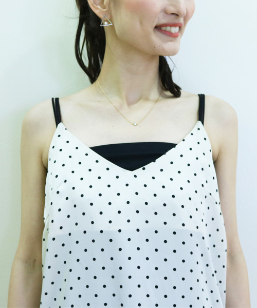 CAPRICIEUX LE'MAGE(カプリシューレマージュ)の「〈Su magazine掲載〉ドットキャミドレス(ワンピース・レディース・ブラック/ホワイト・FREE)」の7枚目の写真
