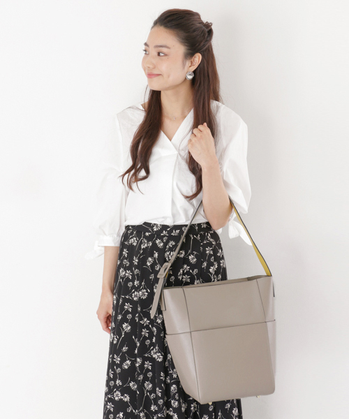 RODE SKO(ロデスコ)の「RODE SKO COKKIE 縦長トート(トートバッグ・レディース・ベージュ/ブラック系その他/グレー・FREE)」の7枚目の写真