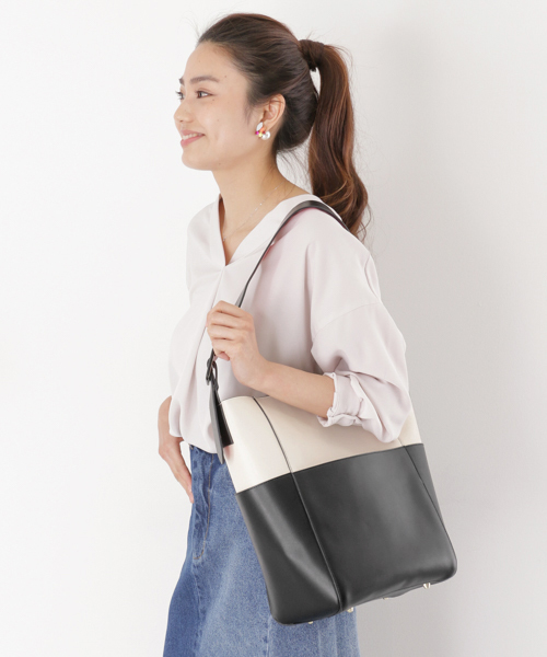 RODE SKO(ロデスコ)の「RODE SKO COKKIE 縦長トート(トートバッグ・レディース・ベージュ/ブラック系その他/グレー・FREE)」の11枚目の写真