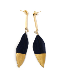 mauve STELLAR HOLLYWOOD | フェザーバイカラーピアス(ピアス(両耳用))