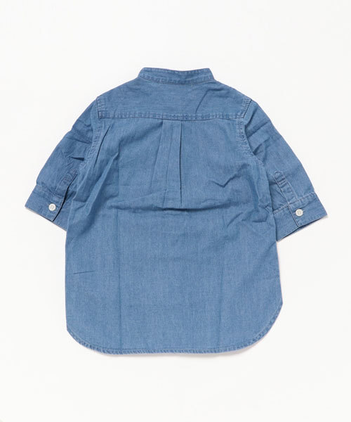 GLOBAL WORK（グローバルワーク）の「【キッズ】バンドカラーロングシャツ7分袖/744652（シャツ/ブラウス・キッズ・ライトブルー/ブルー・MEDIUM/LARGE/SMALL/X-LARGE/XX-LARGE）」の3枚目の写真